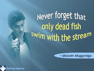 Never forget that only dead fish swim with the stream - Emfographics - Emotional Infographics